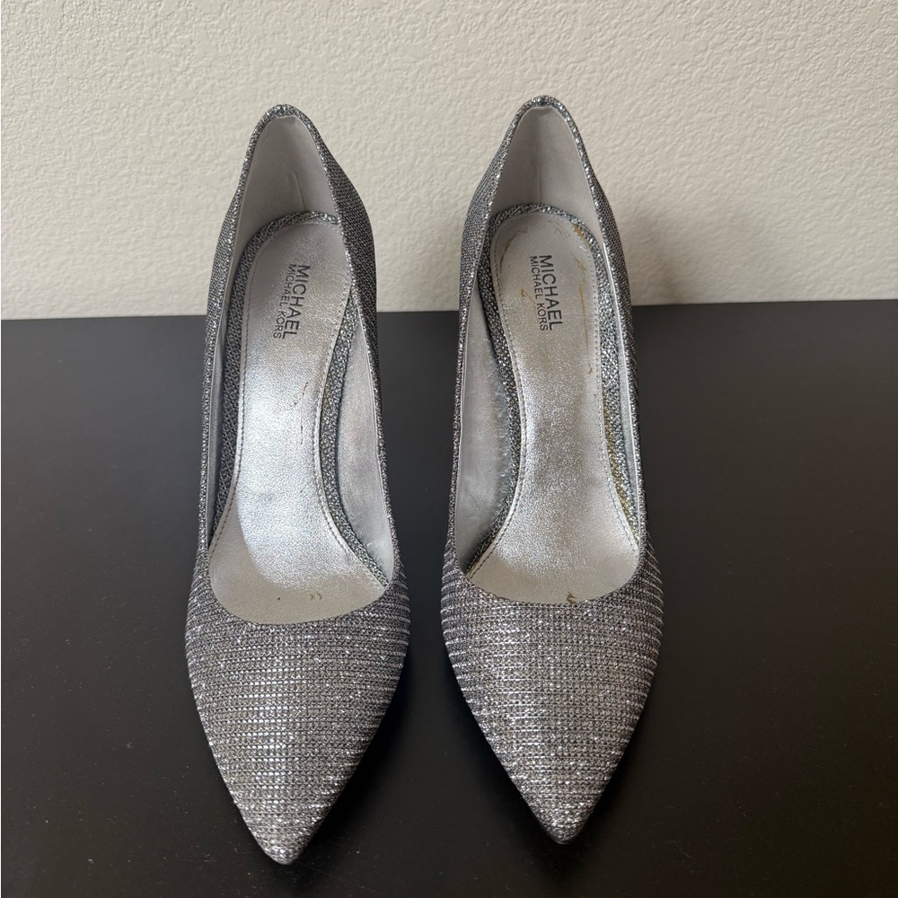 Michael Kors Sparkling Silver Pointed Heels